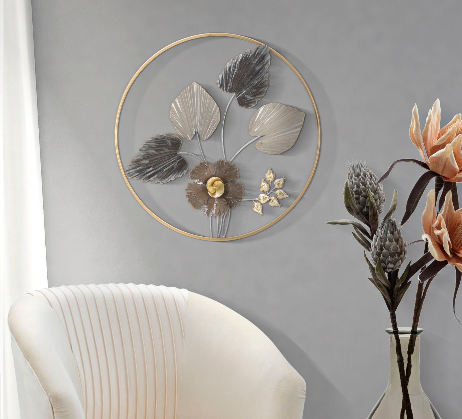 Pannello da Muro Rod Ø 65,4x4.4 cm in Ferro