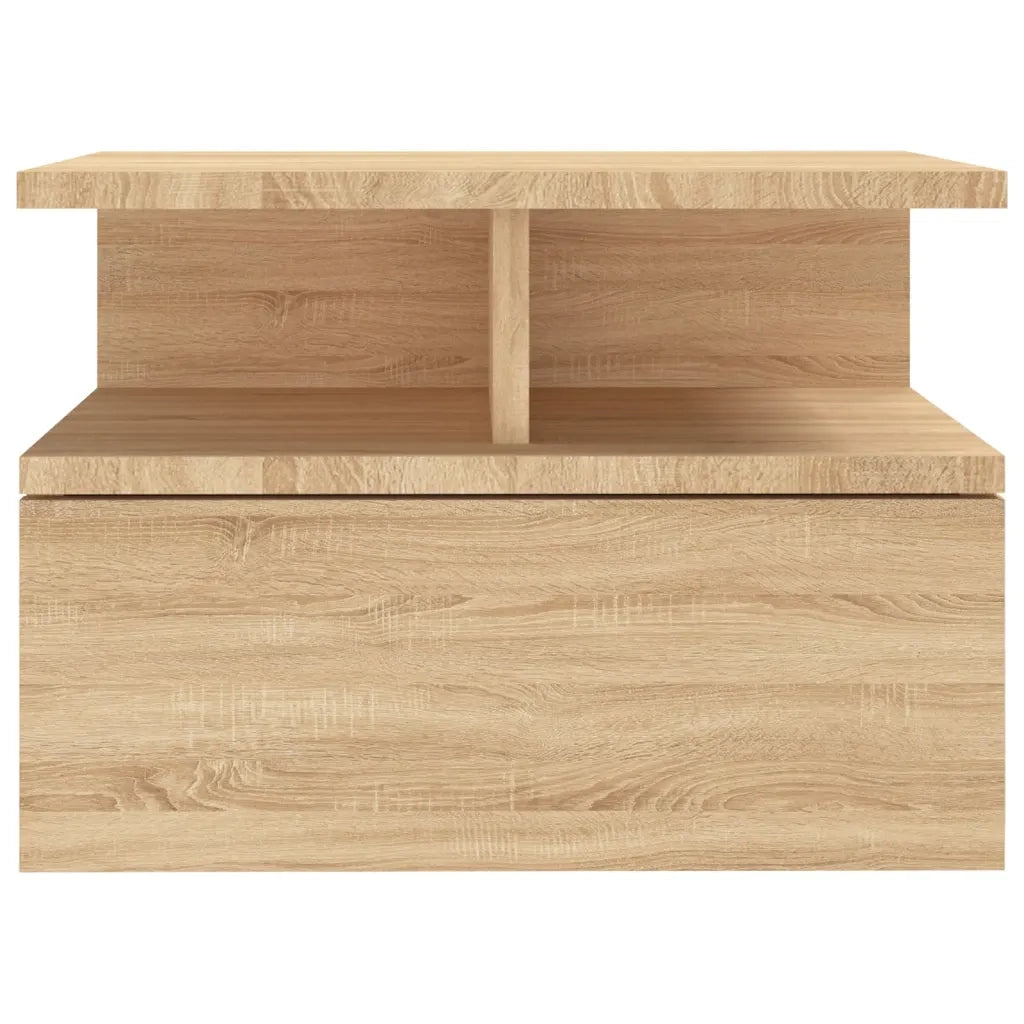 Comodino Pensile Rovere Sonoma 40x31x27 cm in Legno Multistrato 800411