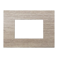 Placca Plastica Serie Venus 3P Colore Legno Chiaro Compatibile Con Vimar Arke