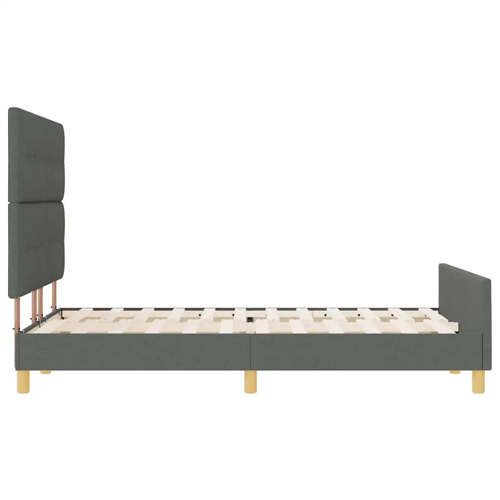 Struttura del letto Grigio scuro 140 x 190 cm Tessuto 3344726
