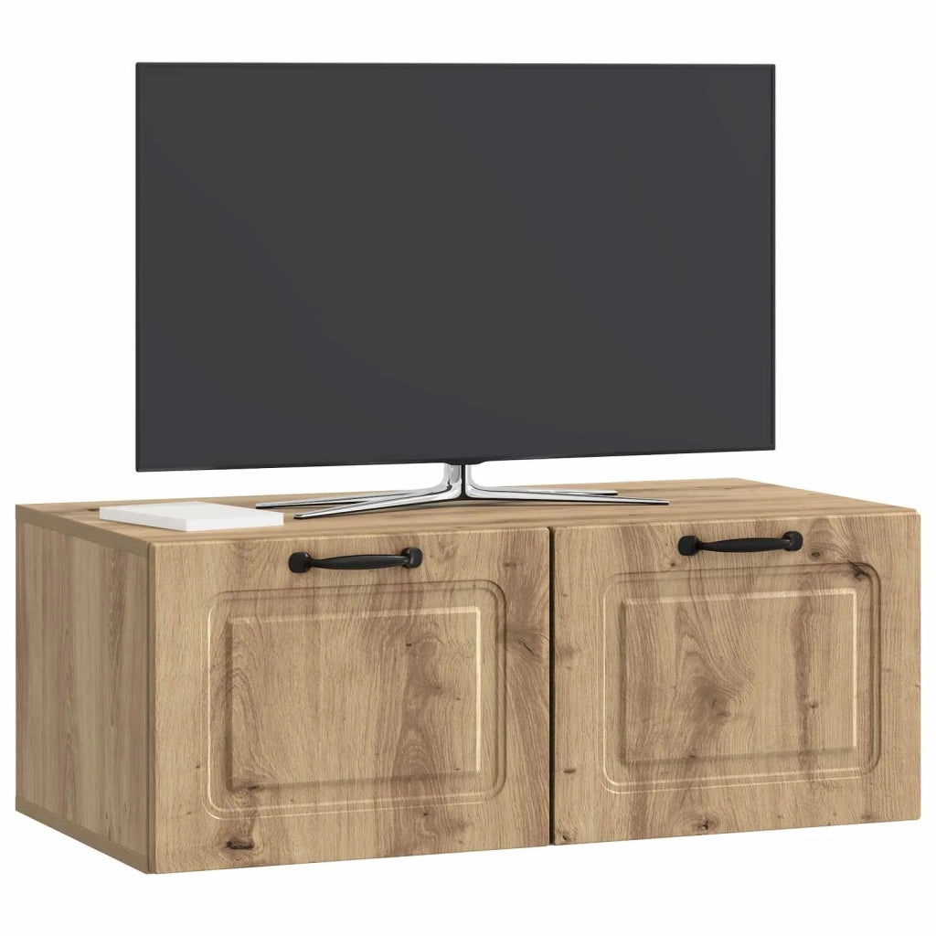 Mobile Porta TV da Muro Rovere Artigianale 78,5 x 41 x 30 cm