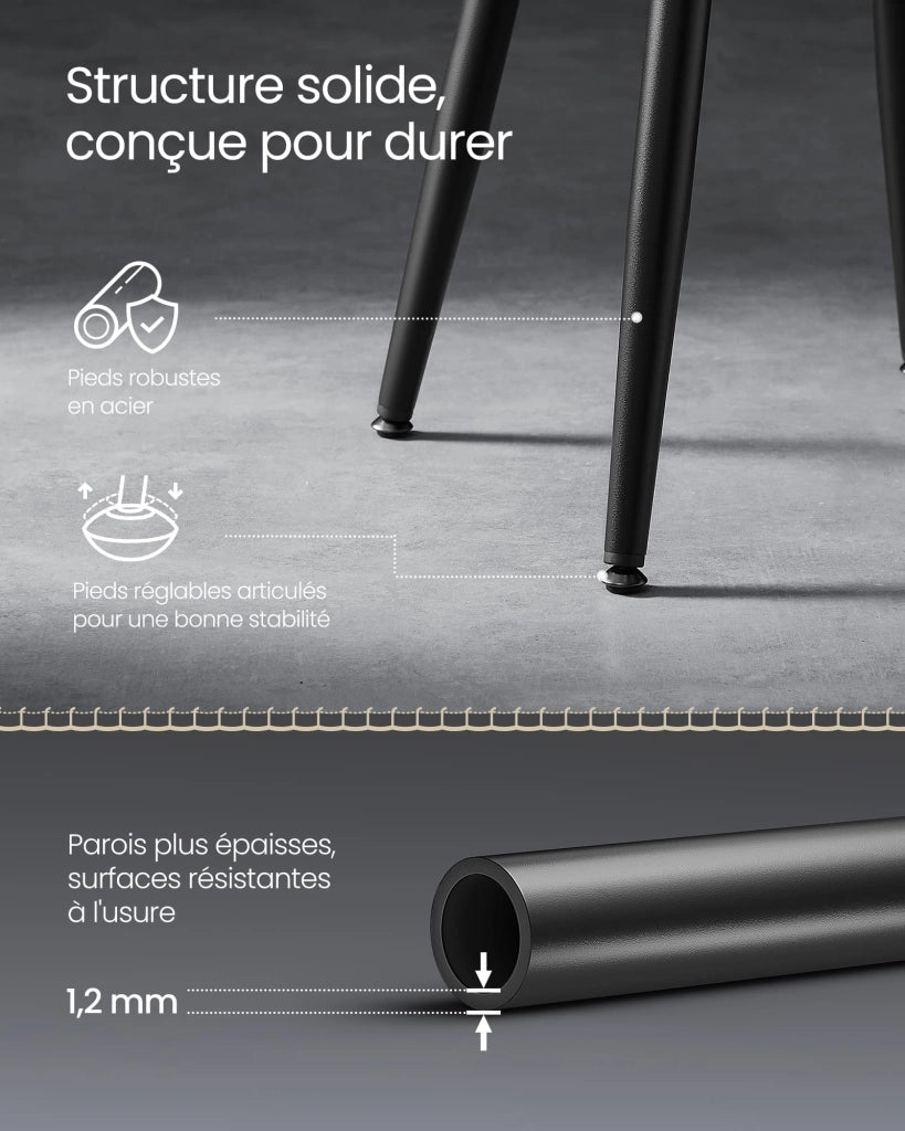 Set di 2 sgabelli da bar sedie da cucina con seduta alta in PU e cuciture altezza seduta 63 cm per cucina o bar di casa facile da montare nero 12_0005188