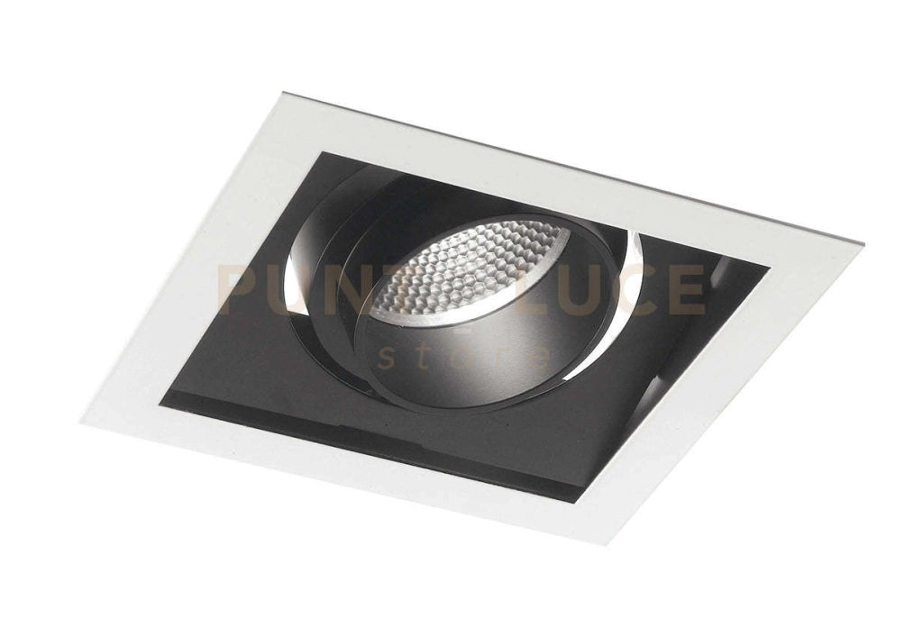 INCASSO LED APOLLO NERO 30W 2900LM 3000K ORIENTABILE 18,8X18,8X12CM