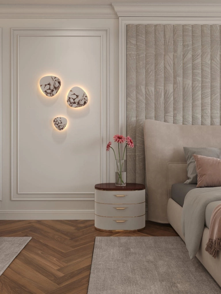 Applique MARBLES Maxlight pietra naturale bianco/marrone LED 6W