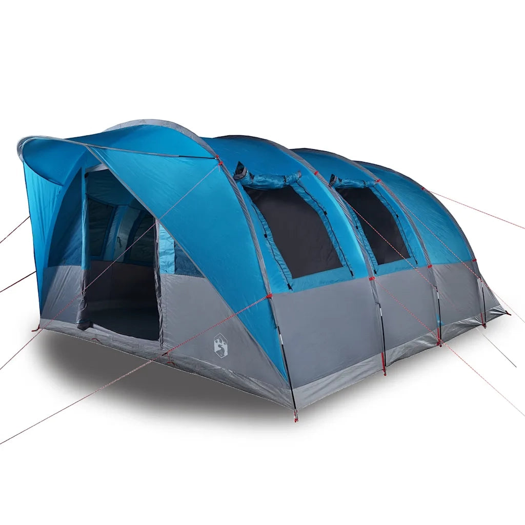 Tenda da Campeggio a Tunnel per 5 Persone-Tenda per Escursionismo Blu Impermeabile 275716