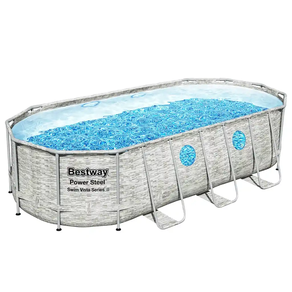 Bestway Set Piscina Power Steel Swim Serie Vista 549x274x122 cm 93330