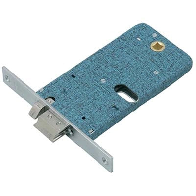 SERRATURA METALLO INFILARE ELETTRICA 377 OMEC  B.Q NICH F.MM 16 F.OVALE M1+SCR H.MM 84 E.MM 60