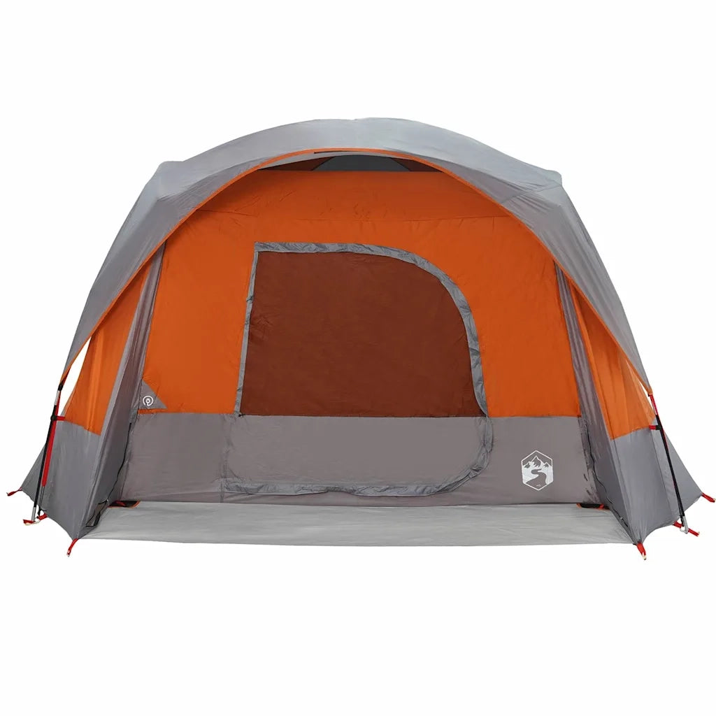 Tenda Familiare Cabina 6 Persone Grigia Arancione Impermeabile