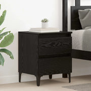 Armadio da Notte Rovere nero 40 x 35 x 50 cm Legno multistrato 871922