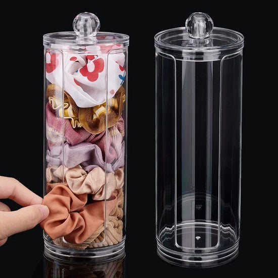 Organizzatore a slot per scrunchie con design a U - Foderato in acrilico - Accessori per capelli - Ferramenta per capelli - Accessori per capelli - Spazio risparmiato - Translucido