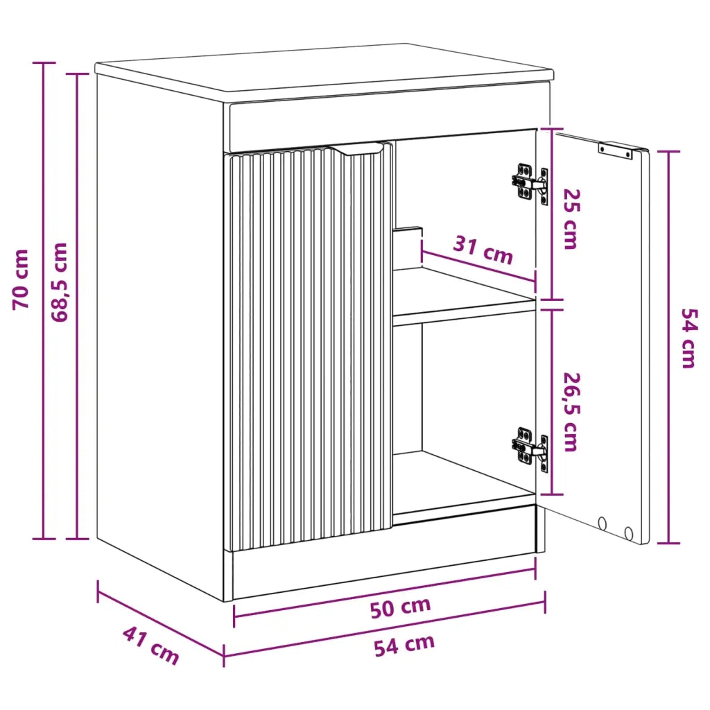 Mobile da Bagno Rovere Fumo 54 x 41 x 70 cm 890153