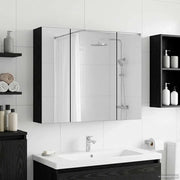 Mobiletto per specchio da bagno Rovere Nero 60 x 14,5 x 50 cm