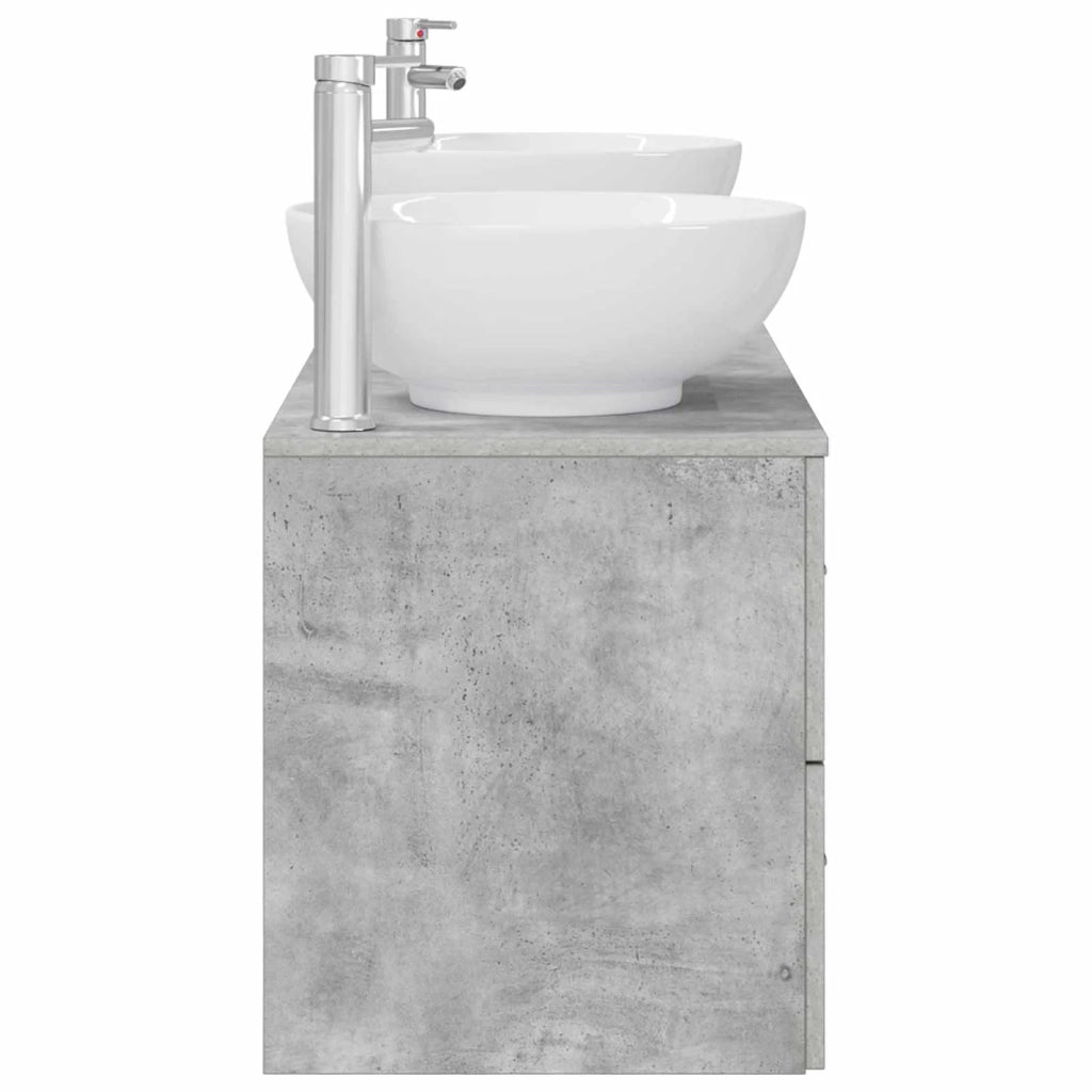 Set di mobili per il bagno 3 pz Grigio Cemento 3405894