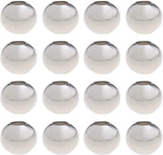 ONF3 - 100 6 mm Onde Portaoggetti a Forma di Perle - Perfetto per la Creazione di Accessori - Argento - DIY Perle - Ideale per Bracciali e Orecchini