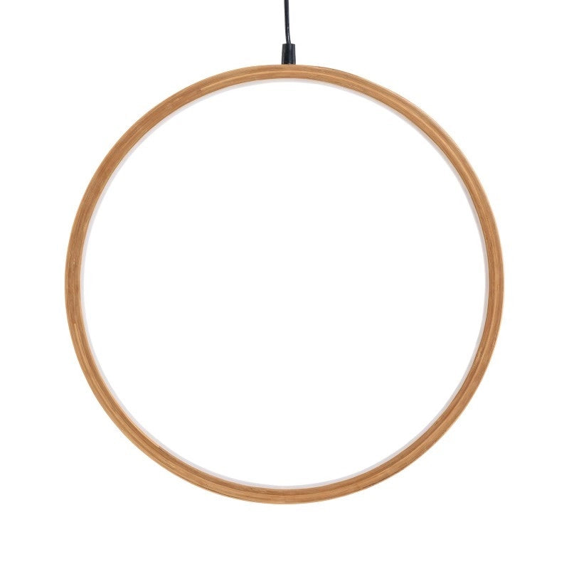 Cerchio 37cm led Legno Chiaro