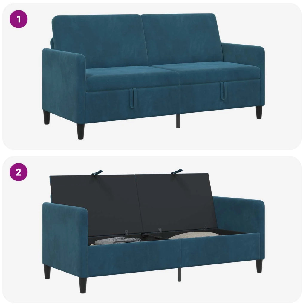 Divano con Storage Blu 172 x 78 x 87 cm Poliestere 42036970