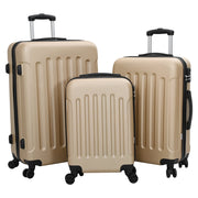 Set di valigie 3 pcs Valigia rigida Champagne 20'' 24'' 28'' ABS