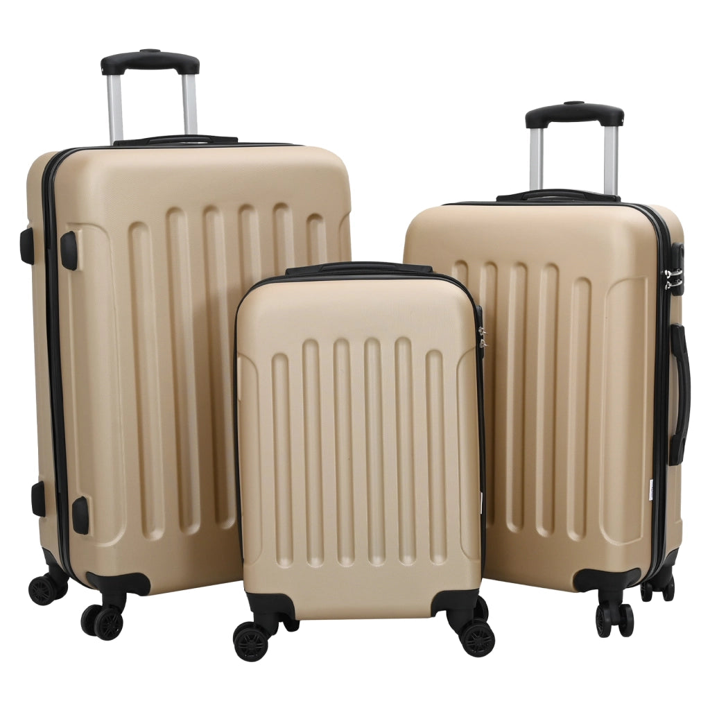 Set di valigie 3 pcs Valigia rigida Champagne 20'' 24'' 28'' ABS