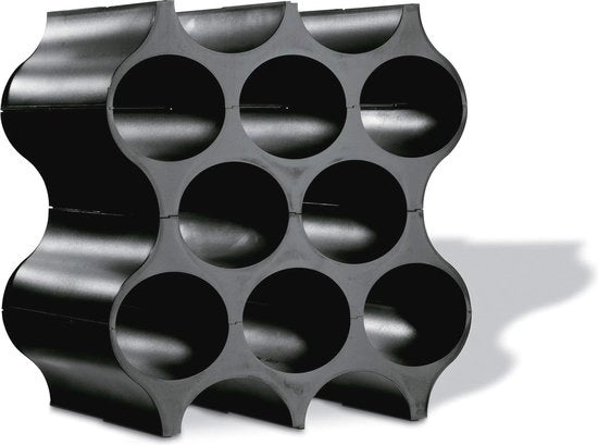 Set di contenitori modulari in nero per vino - Set di 4 contenitori estensibili