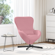 Poltrona a Uovo in Velluto Rosa