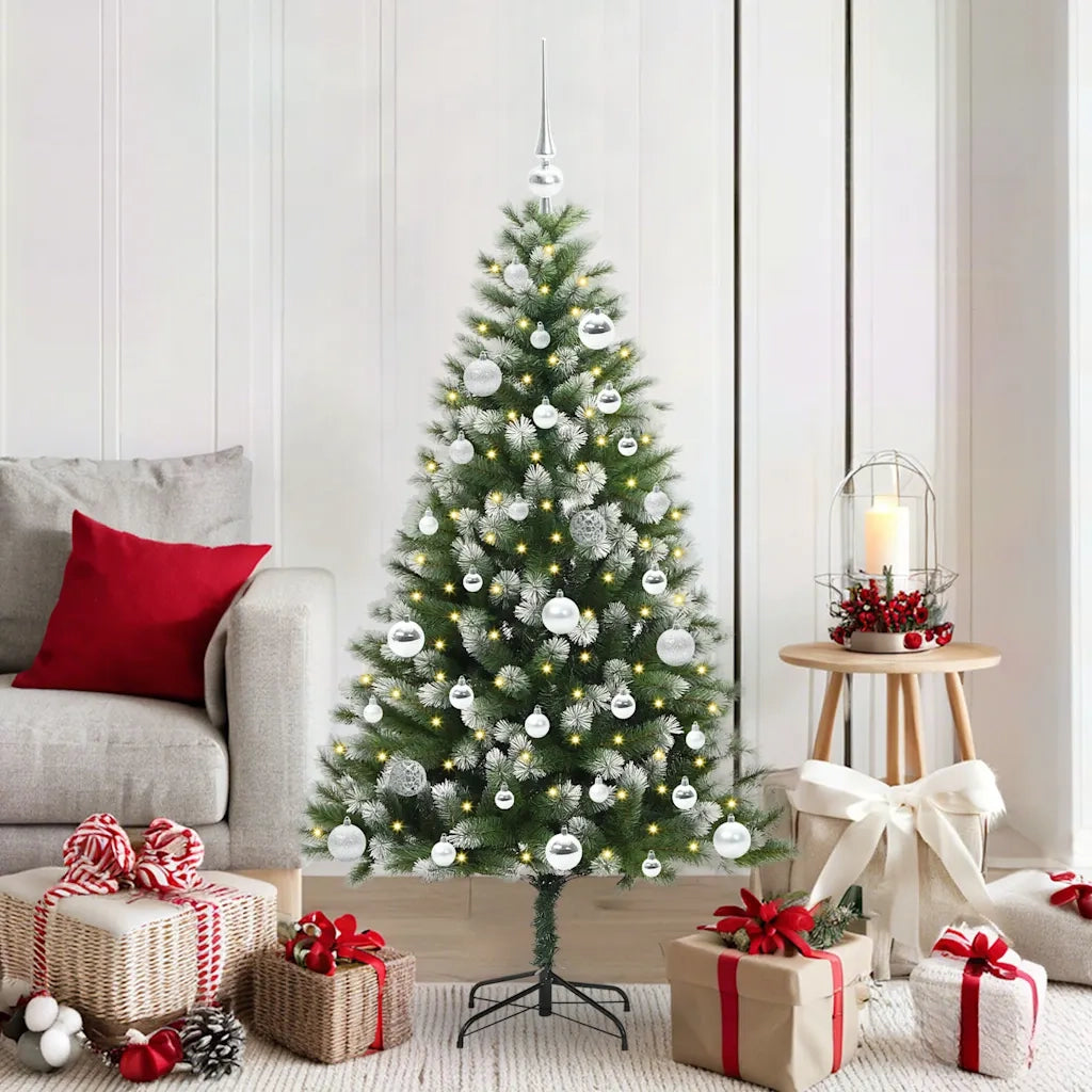Albero di Natale | Decorazioni natalizie artificiale a cerniera con neve fioccata