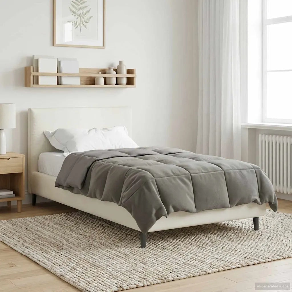 Duvet Invernale Grigio chiaro 140 x 220 cm Microfibra