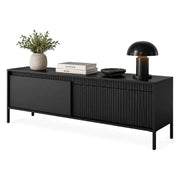 Kameza, Mobile Porta tv un Ripiano, 154x40x53h cm Nero