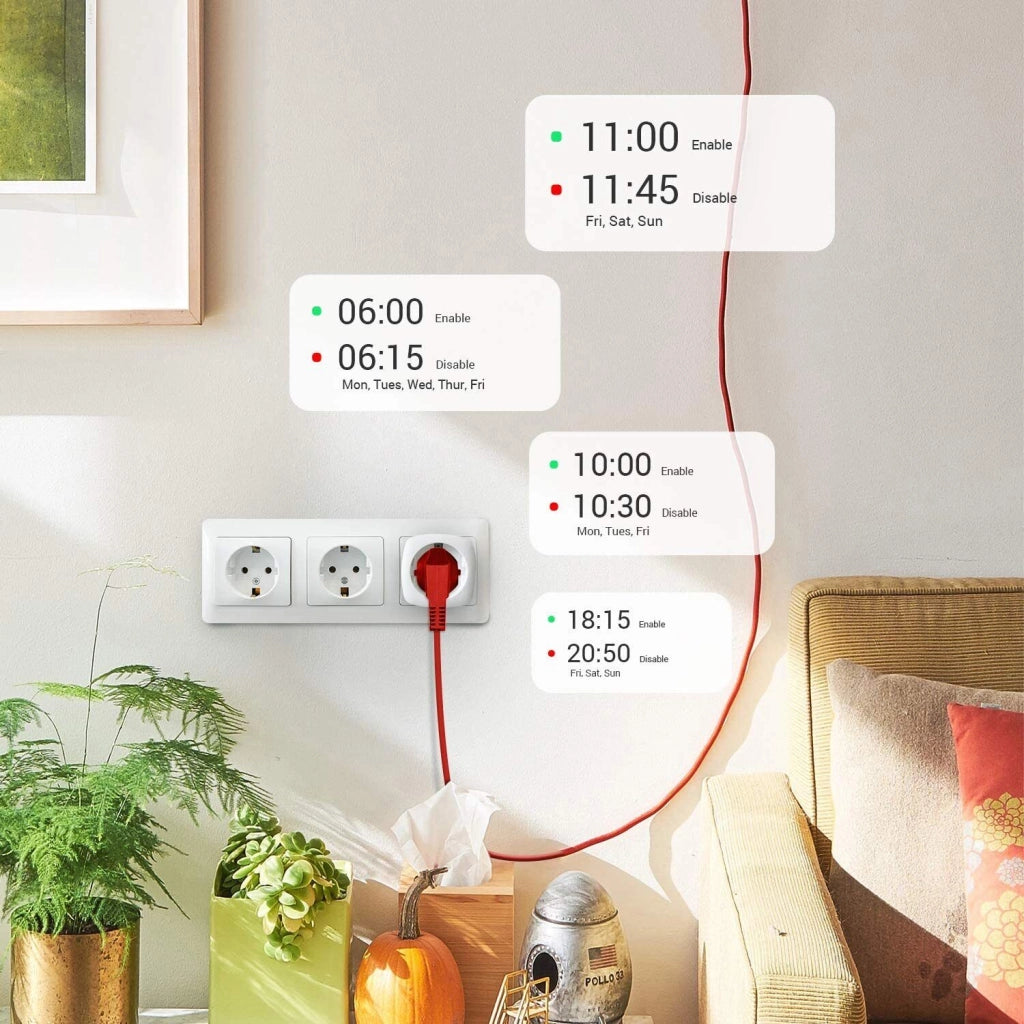 EZVIZ T30-10B-EU presa intelligente 1600 W Bianco