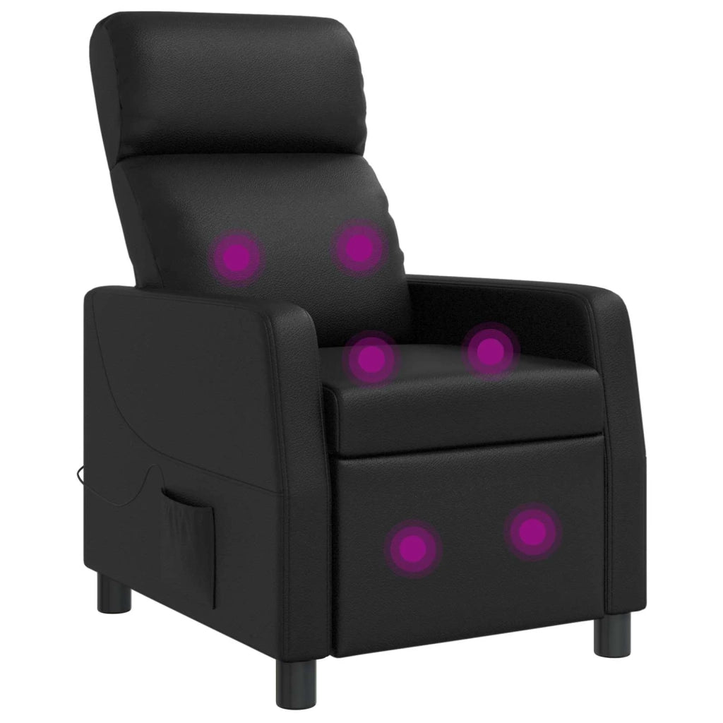 Divano Sedia-Poltrona Massaggiante Nero Similpelle 869882
