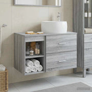 Set di mobili per il bagno 2 pz Sonoma grigio 3403925