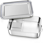 Lunchbox con scomparti, 1400 ml bento box in acciaio inossidabile per bambini e adulti, lattina metallica ermetica per scuola, ufficio, picnic, lavastoviglie resistente