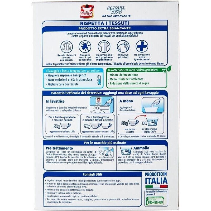 ADDITIVO OMINO BIANCO POLV 500GR EXTRA SBIANCANTE