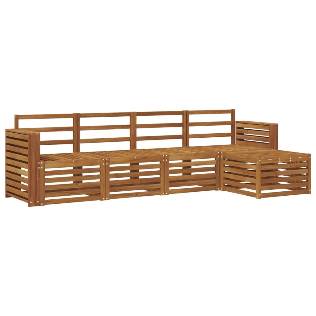 Set divani 5 pcs Naturale Legno di Acacia Massello 3374654