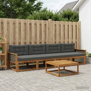 Set di divani da esterno con cuscino 5 pcs Naturale e Antracite