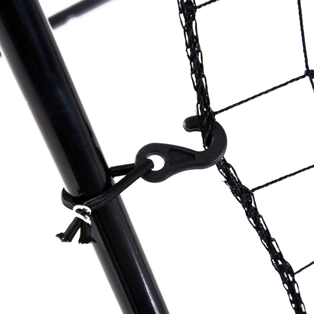 Rete per Allenamento per Calcio e Baseball Pieghevole 123x90x174 cm con Zona di Precisione Nero