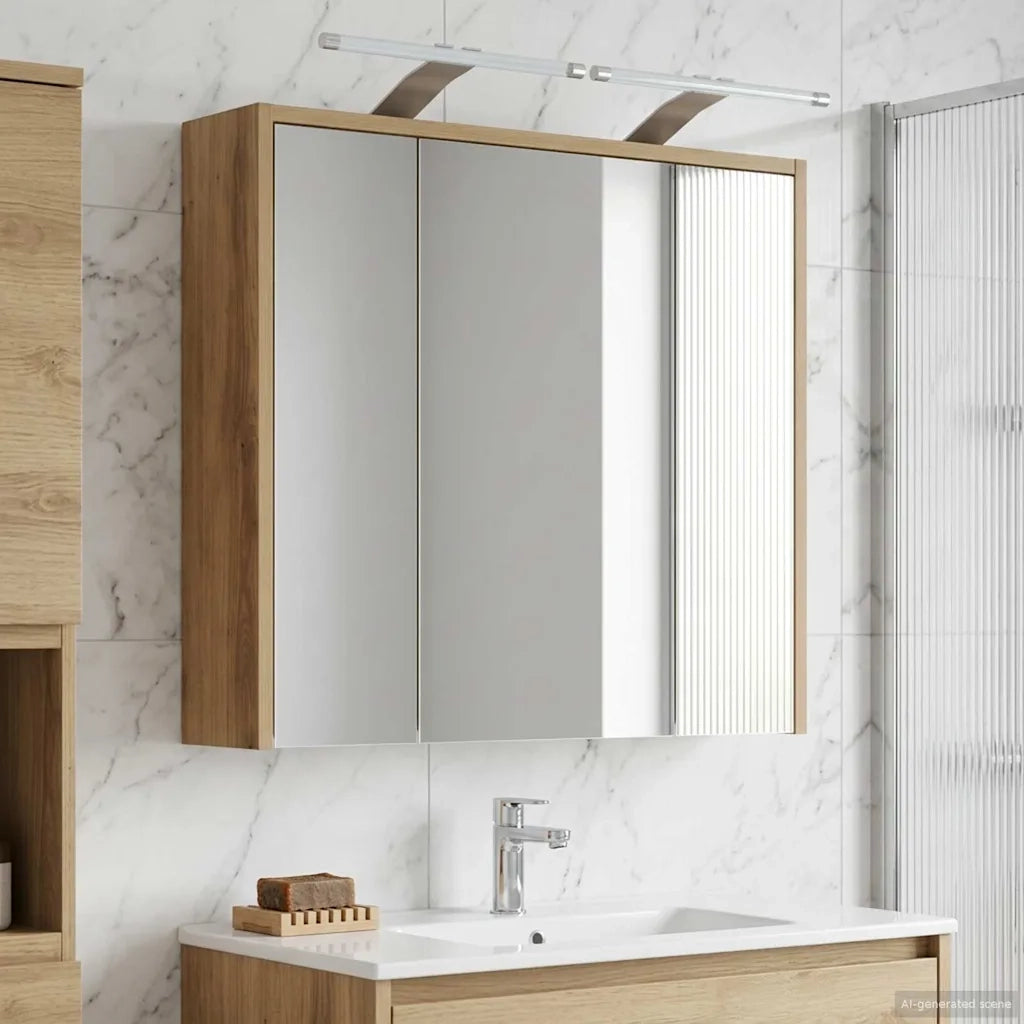 Mobiletto per specchio da bagno Rovere Artigianale