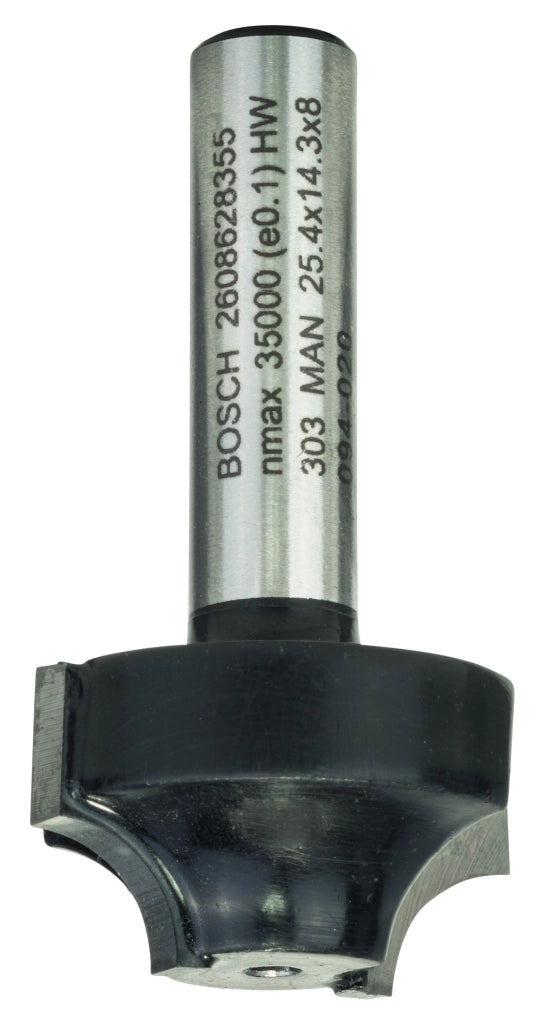 2608628355 - Bit di formatura bordi E, 8 mm, R1 6,3 mm, D 25,4 mm, L 14 mm, G 46 mm 8 mm, R1 6,3 mm, D 25,4 mm, L 14 mm,
