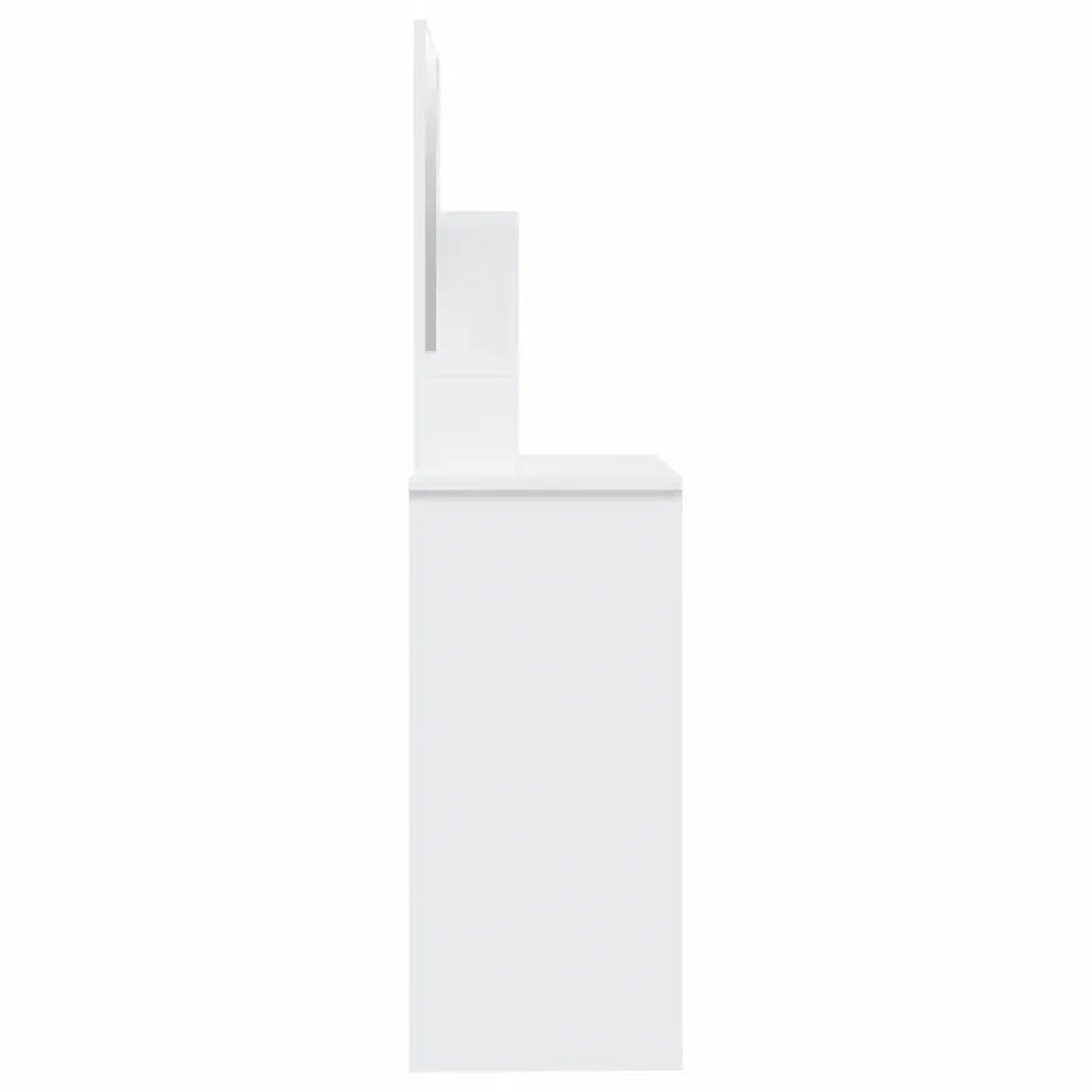 Toeletta | Tavolo da Trucco con Specchio Bianco 86,5x35x136 cm