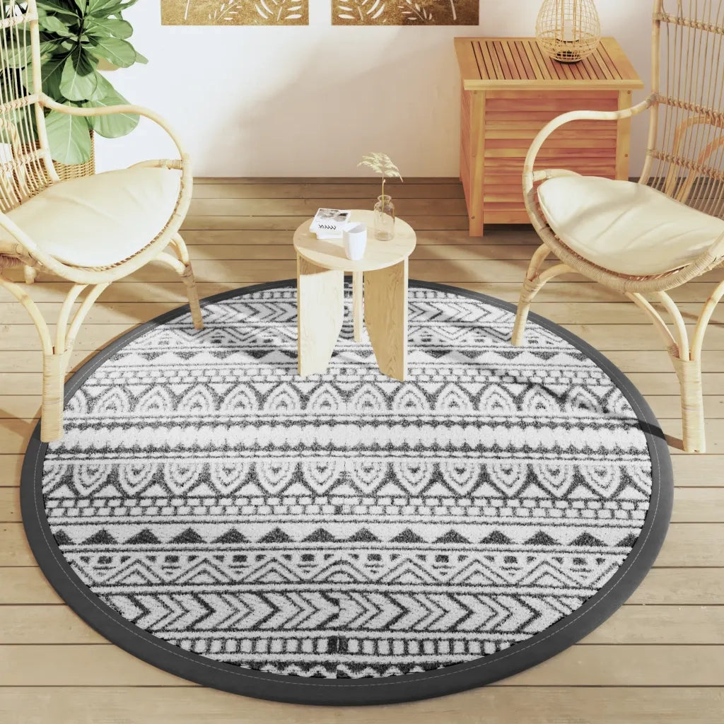 Tappeto da Esterni ARAKIL Nero ?160 cm in PP CFW9974153