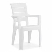 SEDIA IMPILABILE CON BRACCIOLI 'AYDER' cm 56x44x89h - Col. Bianca