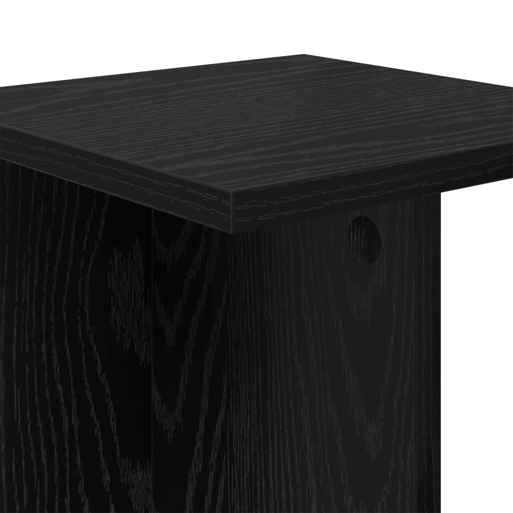 Supporto per piante 2 pcs Rovere Nero 25 x 25,5 x 60,5 cm 899661