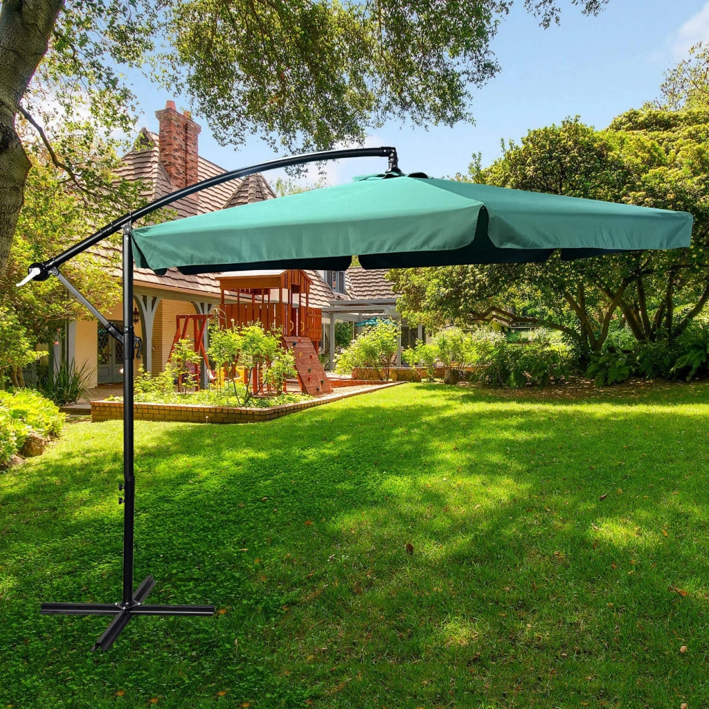 Ombrellone da giardino ASTER con protezione UV in colore rosso peso 12,1 kg dimensioni 300x300x245 cm