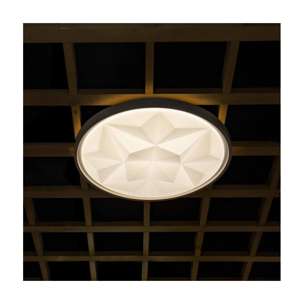 Trade Shop - Plafoniera Smart Diamond Led 60w Dimmerabile Moderno Tondo Luce 6500k 4000k - -bianco Naturale      -
