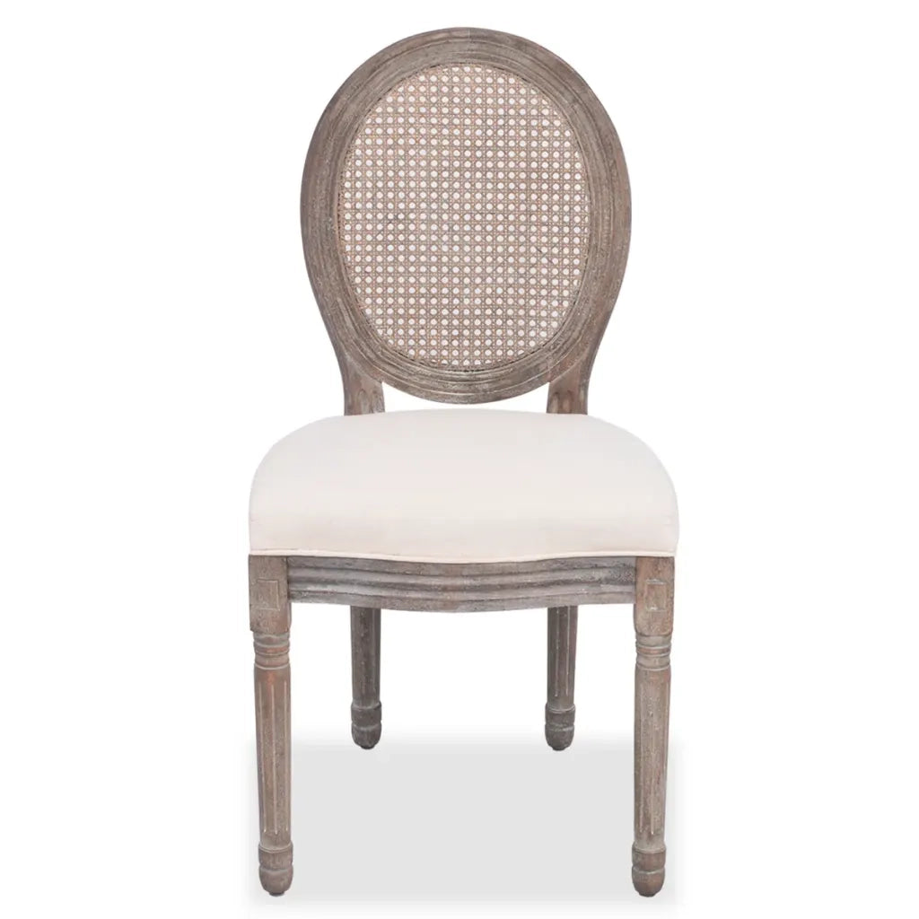 Sedie da Pranzo 4 pz Crema in Tessuto cod mxl 11914