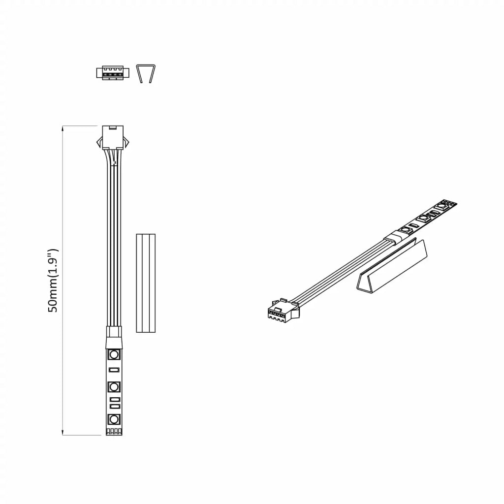Striscia LED 2 pz Nero e Multicolore 1745 mm Rame e plastica CFW6632870