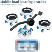 Sistema di smussamento per mobili migliorato, un sistema robusto per il trasporto e la spostamento di mobili, un kit di smussamento, ogni smussamento viene fornito con 4 ruote blu.