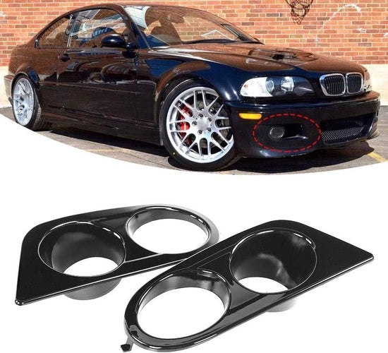 Kit di protezione per lampafarfalla 2 pezzi per paraurti autoaccessorio E46 M3 2001-2006 (nero lucido) - Protezione e stile