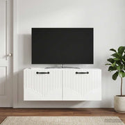 Mobile Porta TV da Muro Bianco Lucido 78,5 x 31 x 30 cm 899059