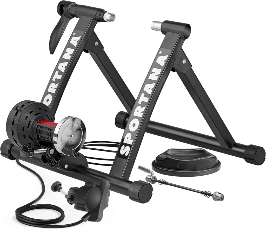 Rullo Magentico per Bicicletta 150kg in Acciaio 6 Livelli Pieghevole 26-28' Allenamento a Casa Bici Indoor