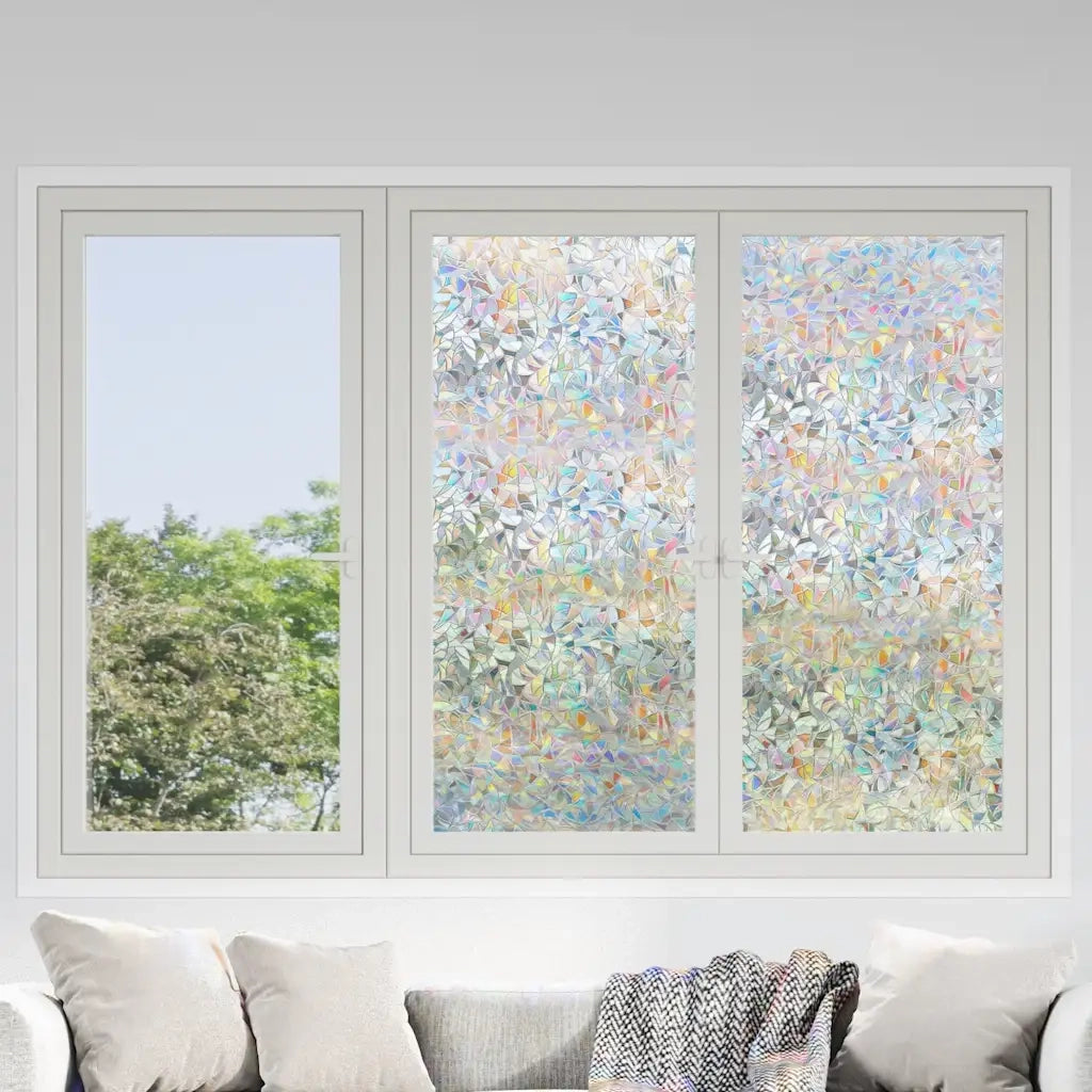 Pellicole per Finestre Smerigliate 5pz Motivo Arcobaleno in PVC